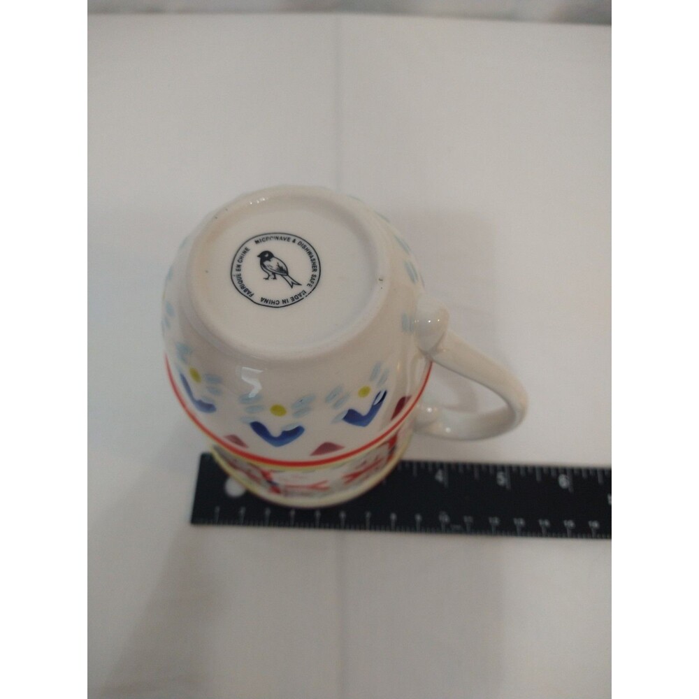 Anthropologie Mug Geometric NORDIC Snowflake Textured Stoneware Winter Orkney - Picture 2 of 6